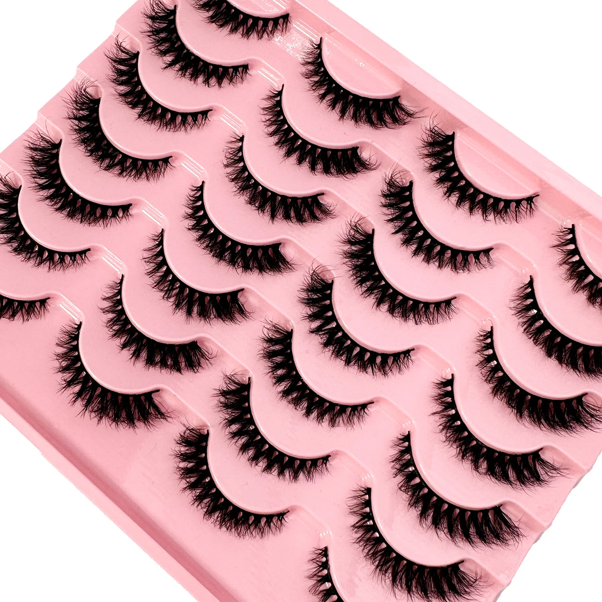 New1/10/14Pairs 3D Faux Mink Fake Eyelashes Natural Eyelash Extension Handmade Fluffy False Eyelashes Makeup Tool Eye Lashes H13