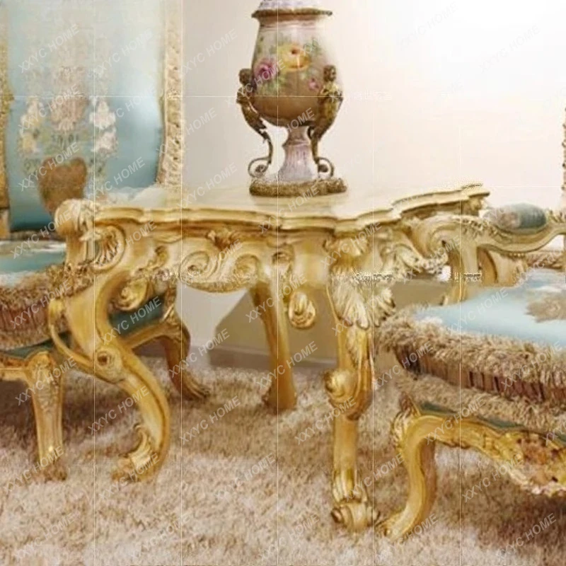 

WWEuropean Single Sofa Neoclassical Solid Wood Fabric Tiger Chair Bedroom Living Room Old Leisure Chair