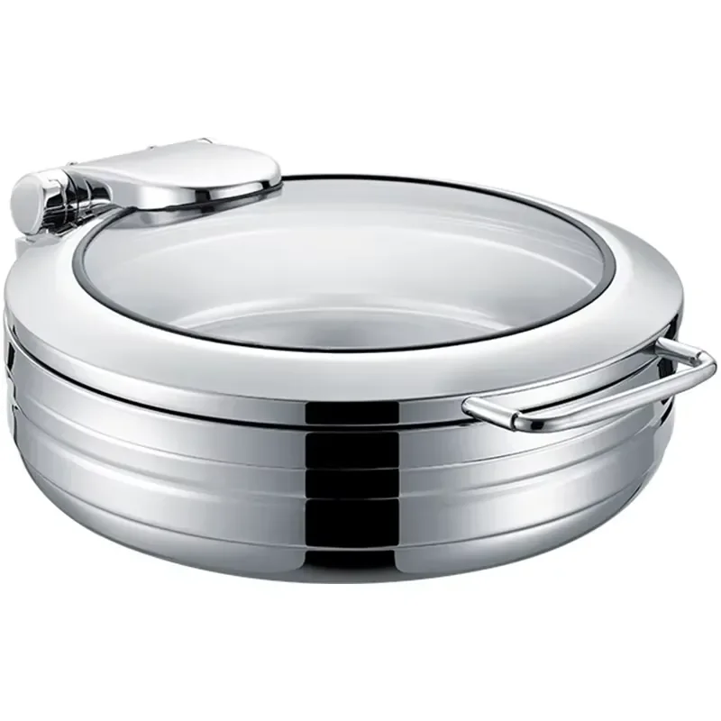 6L Stainless Steel Chafing Dish Buffet Warmer for Catering Hotel Restaurant Food Heating Plate with Stand Professional