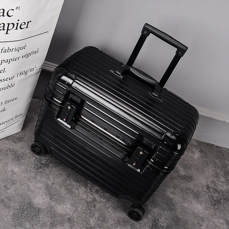 Upper Flap Captain Case Boarding Box 18/20 Inch Universal Wheel Aluminium Frame Photography Box Small Luggage Cosmetic Case