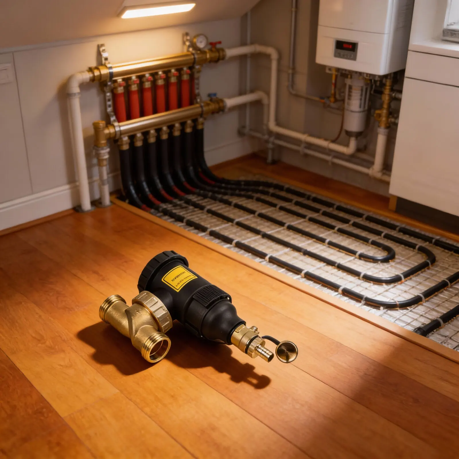 Heater Unit for For boiler Protection with On/Off Drain Valve and 1-Stage Stainless Steel Mesh Filtration  Heater