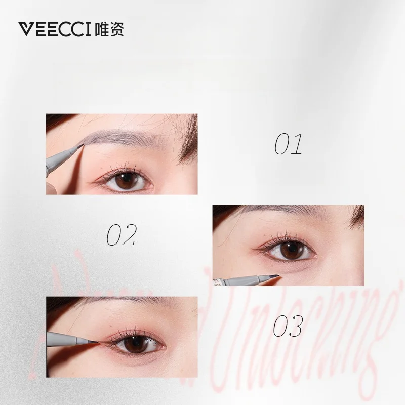 VEECCI อายไลเนอร์ดินสอเขียนคิ้วน้ำ aegyo-Sal ใต้ขนตาปากกากันน้ำติดทนนานเม็ดสีสูงคิ้วป่า