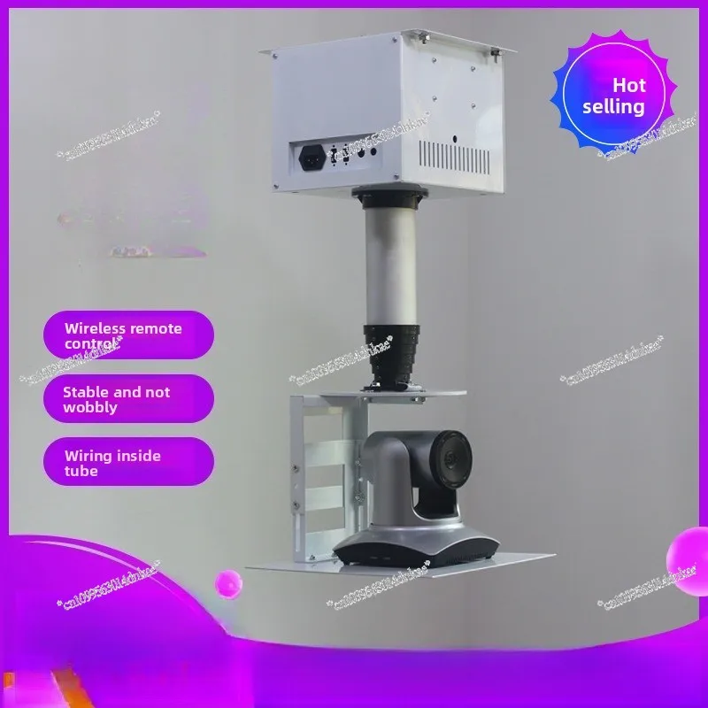 Projector Electric Lift Hanger Bamboo Remote Control Projector Camera Telescopic Pole Stroke 1-5 Meters