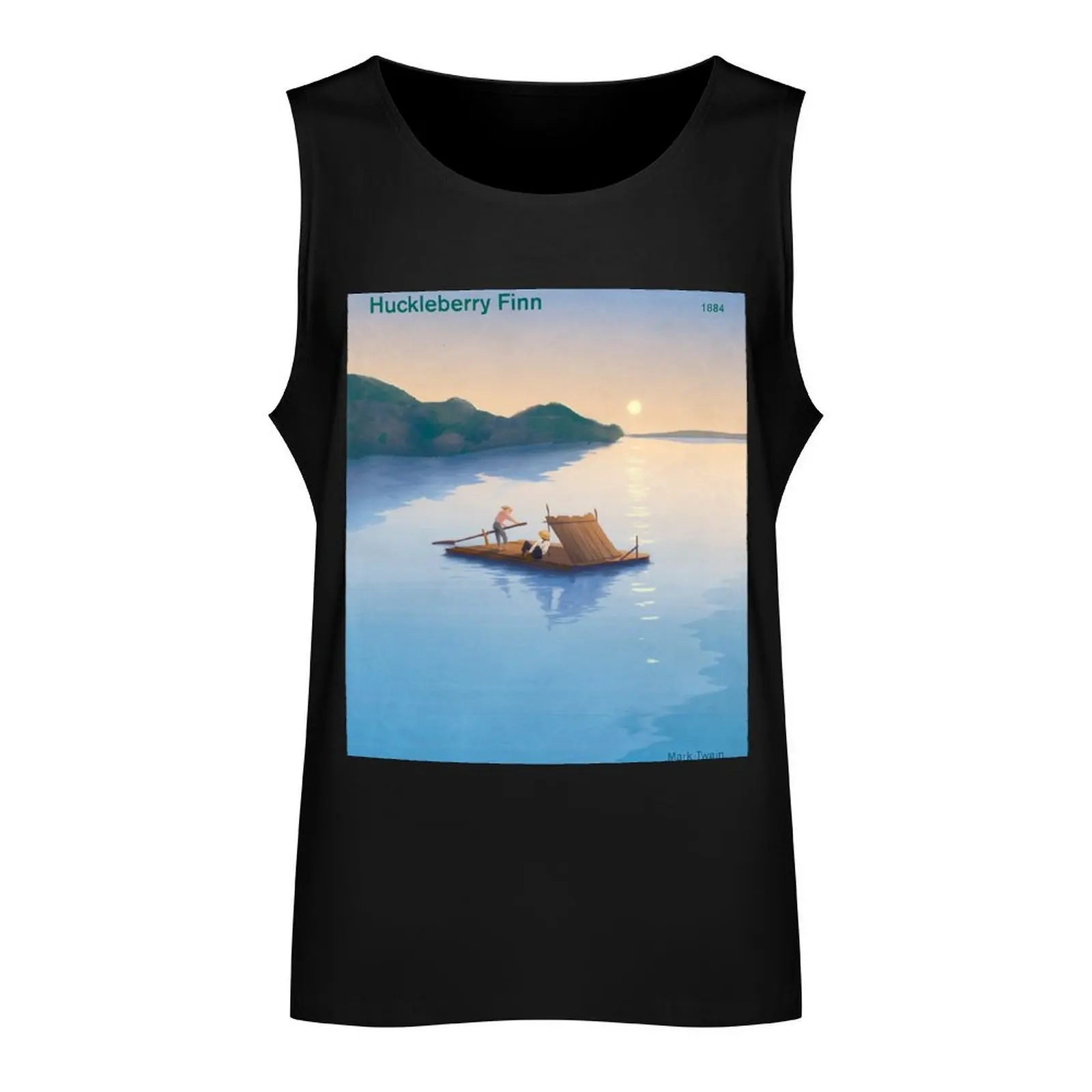 Huckleberry Finn, Mark Twain Literary Art for Book Lovers, Readers and Writers Tank Top Sleeveless top Men's summer clothes 2024