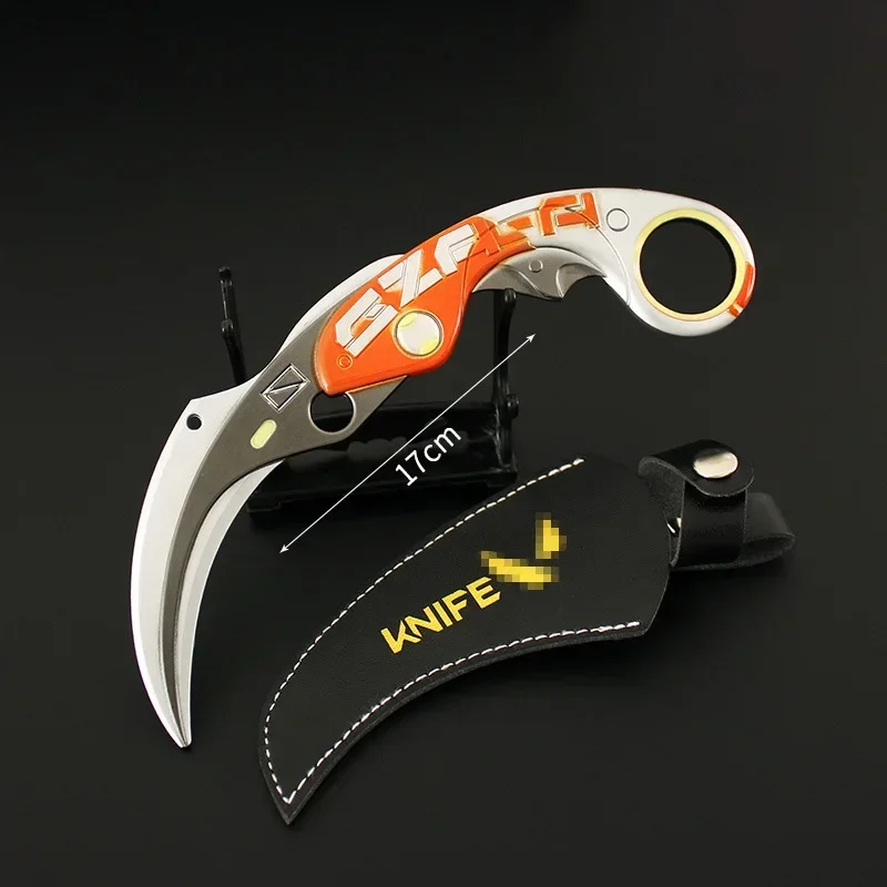 Nieuwe 17 cm Valorant Wapen Velocity Skin Karambit Samurai Zwaard Game Elite Perifere Metalen Katana Wapen Model Ambachten Geschenken Speelgoed