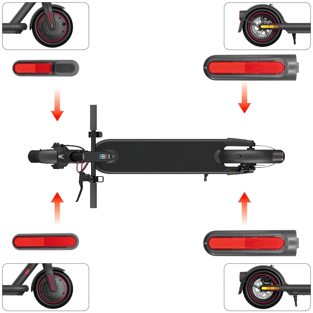 Electric Scooter Front or Rear Wheel Cover Hub Cap Protective Shell Reflective Strip for Xiaomi 4 Pro Decorative Cover Accessory