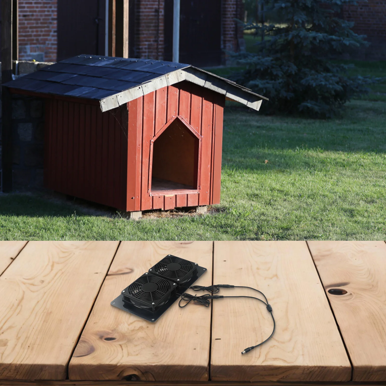 Cooling Fan 12V Air Extractor Office Cooling For Dog Houses Heat Dissipation System Length 100cm For Outdoor Use