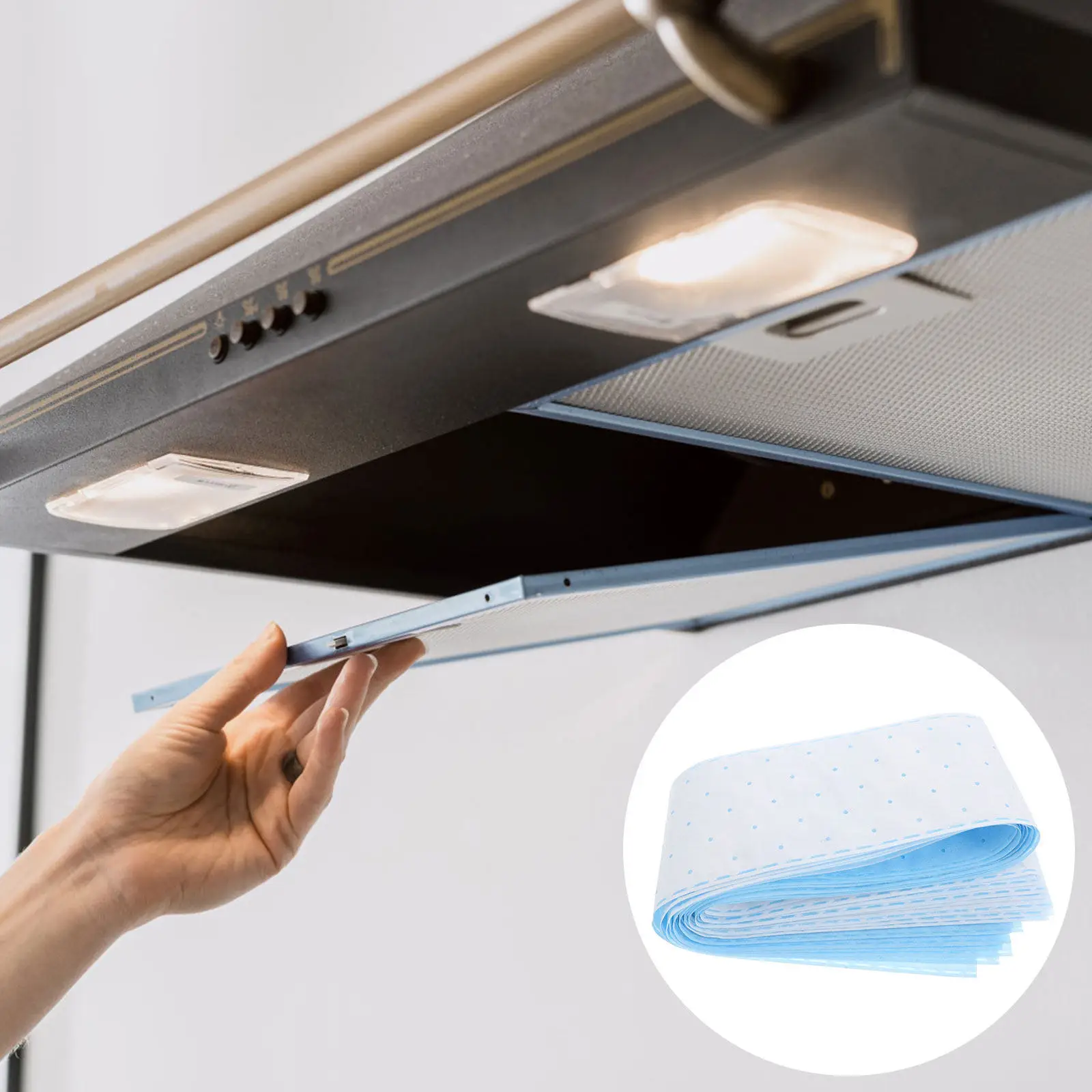 

10 шт. Утолщенные жиропоглощающие хлопковые фильтры для вытяжки, сменные тканевые фильтры для кухонных вытяжек с боковым всасыванием, защищающие от жира