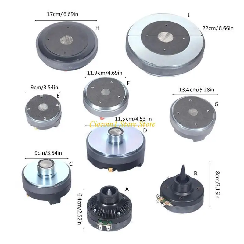 8 Ohm Professionelle Hornlautsprecher Hochtöner Aluminium Akustik-Horn-Treiber Hochton-Tweeter-Ersatzkopf – Detail 6