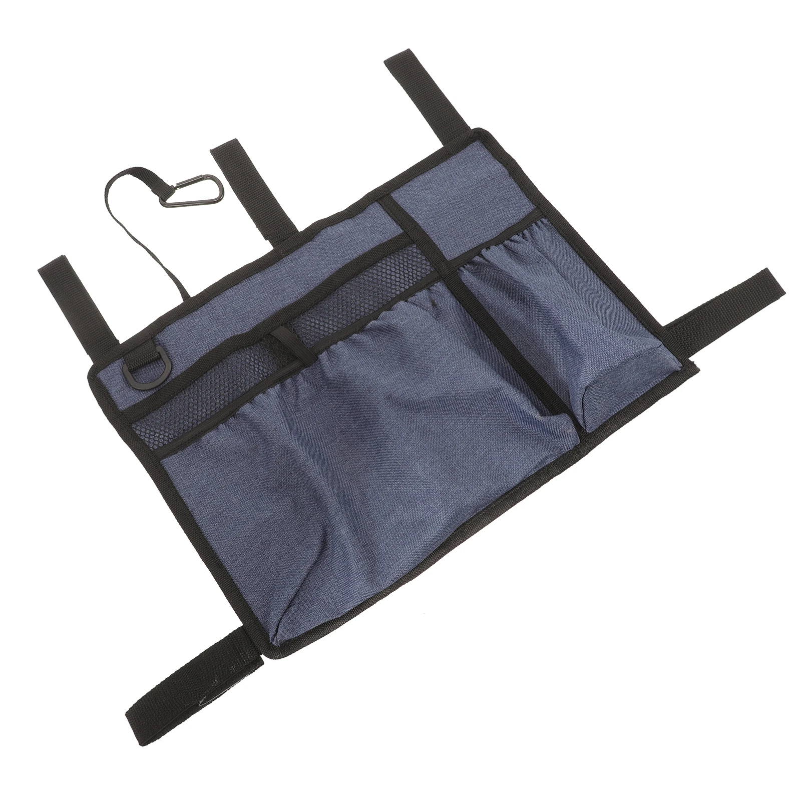 Gehhilfe-Tasche aus Oxford-Stoff, tragbarer Getränkehalter, Kinderwagen-Armlehnen-Organizer zum Aufhängen für Medikamente, Handy-Geldbörse, Gehhilfe-Tasche