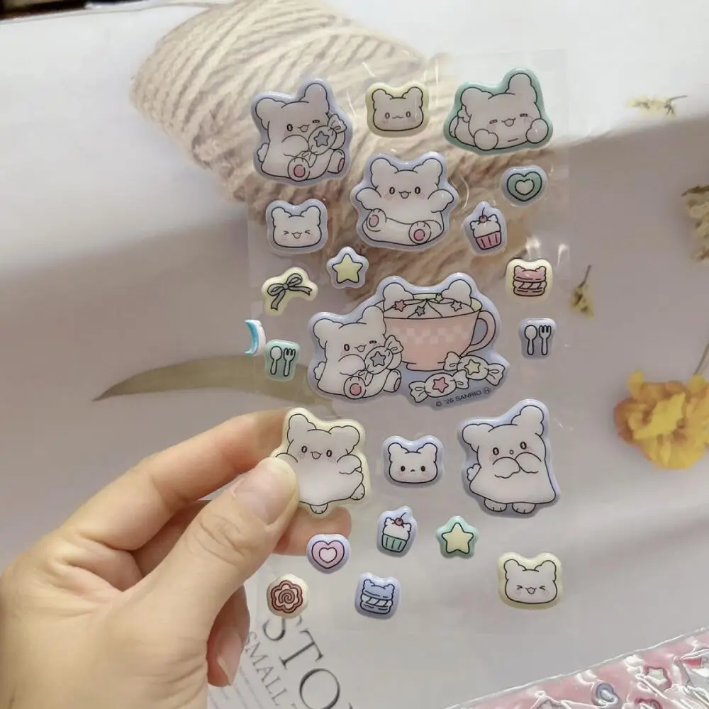 สติกเกอร์ 3 มิติ รูปทรงแปลกตา คาวาอี้ ซานริโอ โคโรโคโร คุริริน ของเล่นตกแต่งเคสมือถือ กระเป๋าเดินทาง DIY ของรางวัลสร้างสรรค์