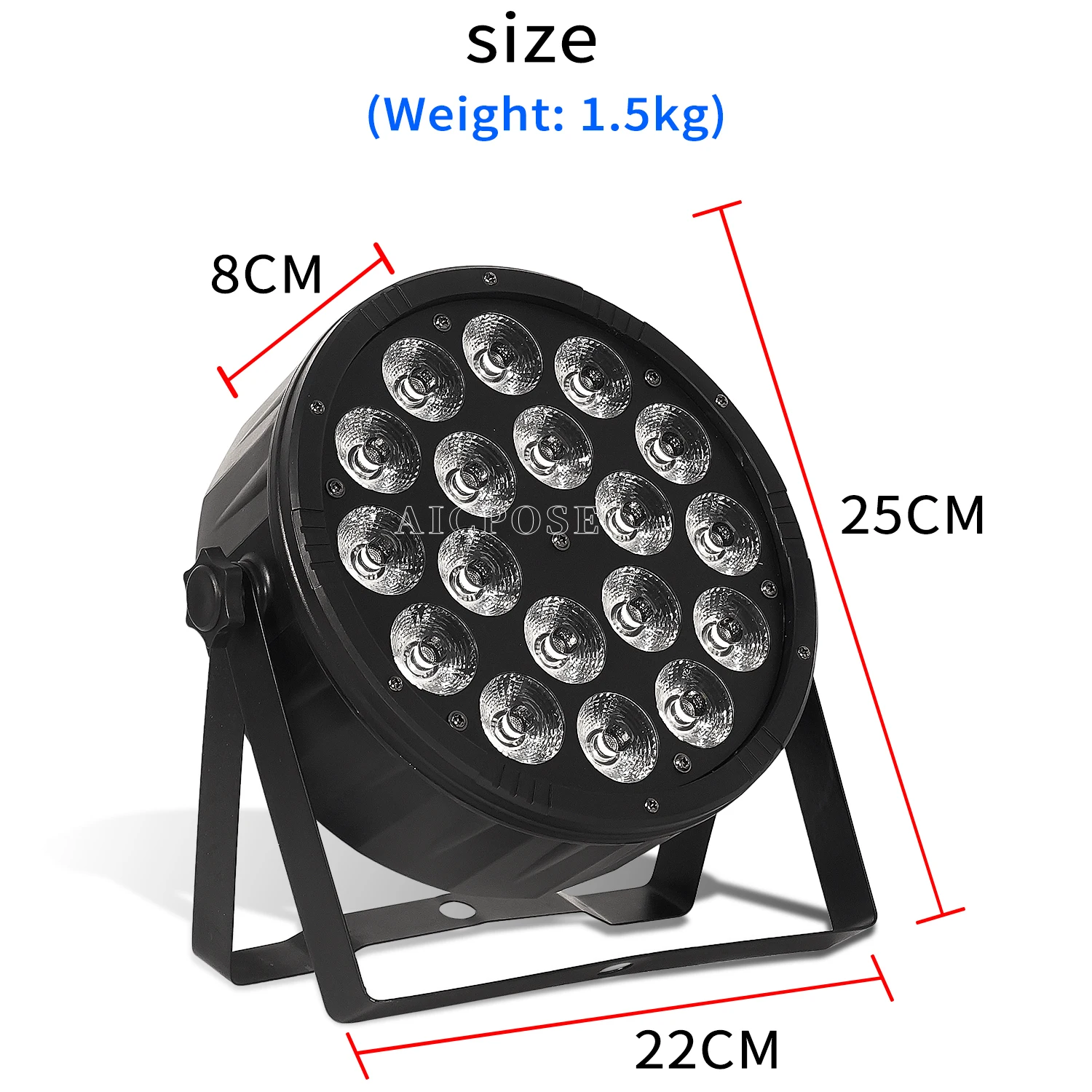 Imagem -06 - Led Flat Spotlight com Controle Remoto Controle Dmx512 Iluminação de Palco Festa dj Discoteca Pcs por Lote 18x12w Rgbw 4in 1