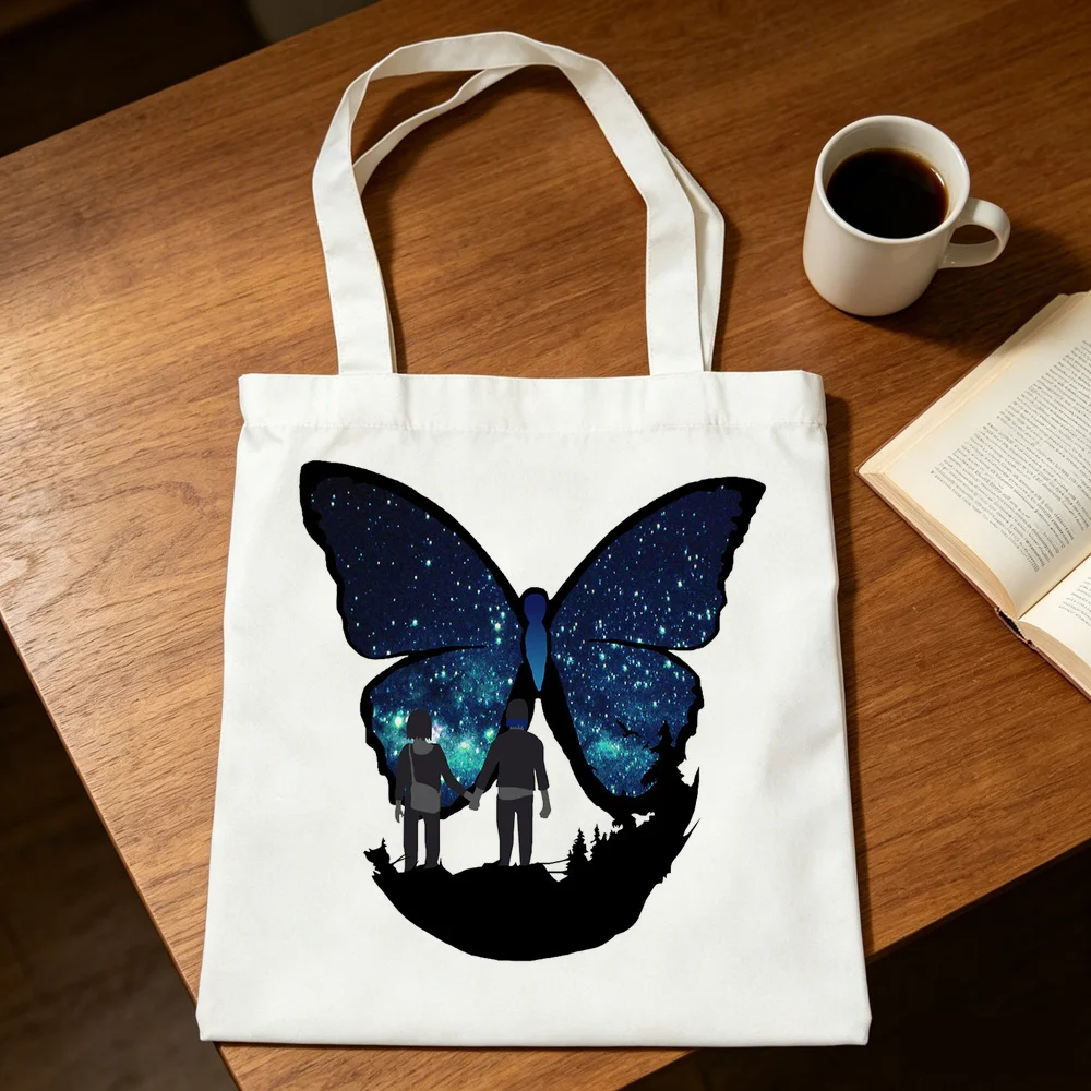 Life Is Strange tote bag grocery shoulder  sac cabas y2k einkaufstasche femme