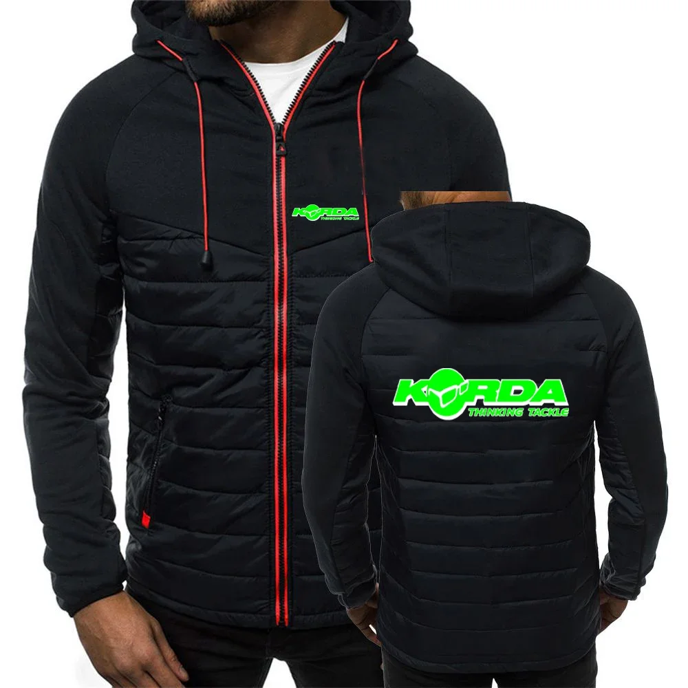 2024 Men New Korda Inspired Tribute Autumn Winter Seven Color Printed Cotton Color Matching Design Exquisite Hooded Jacket Tops