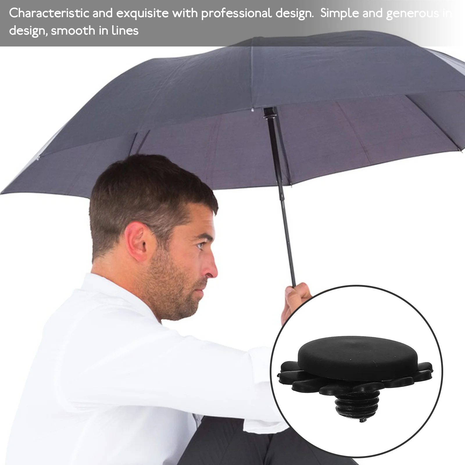 

2 Sets 8mm Umbrella Hat Replacement Tops Rod Tip Protectors Professional Tips Parasol Repair Sun Umbrella Parts Fit Most H