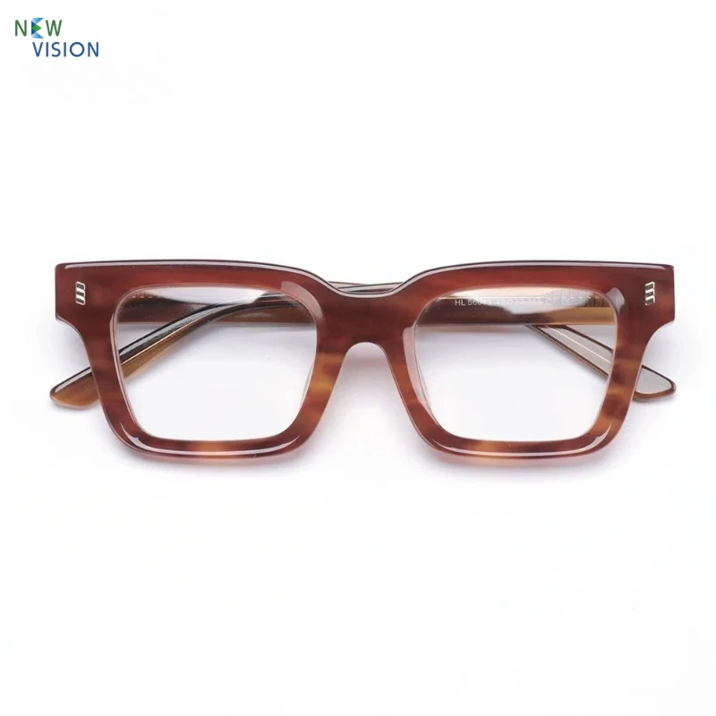 

Women Square Retro Glasses 2025 New Fashion Men Thick Acetic Acid Outdoor Protective Rivet Photochromic Sunglasses