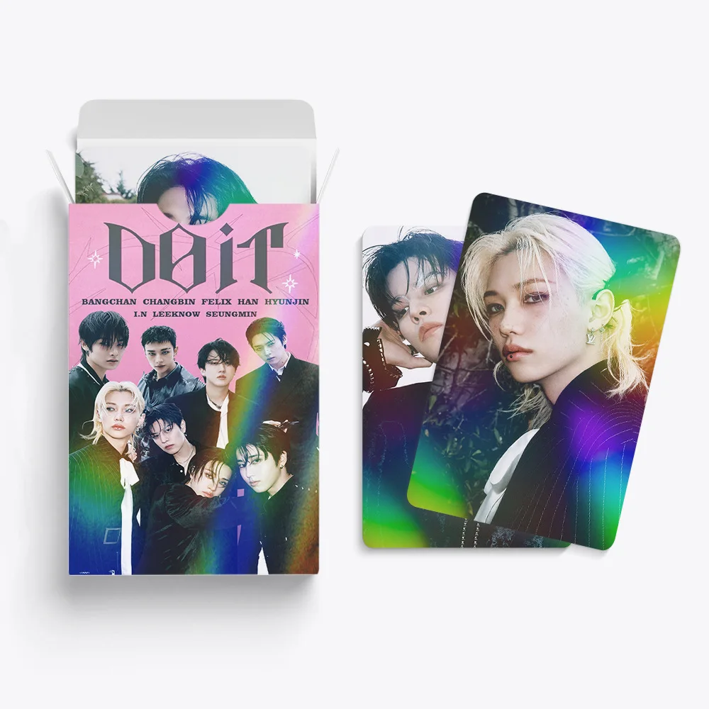 SKZOO laser cards Stray Kids Karma DO IT New flash cards Anime Peripheral Collection Card SKZ LOMO Small Card,holographic cards