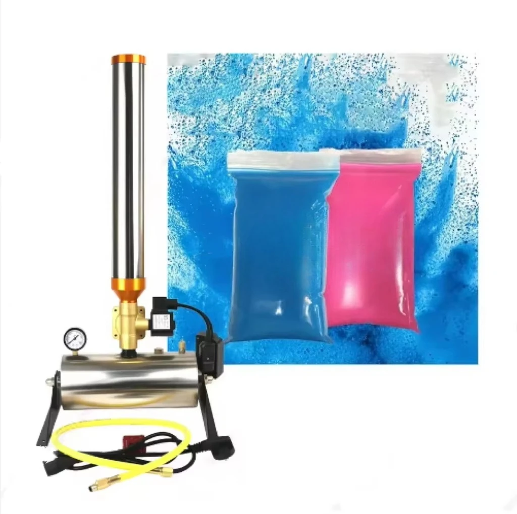 Overseas Warehouse Inventory Color Powder Color Paper Remote Control Electric Metal Gender Revealing Device