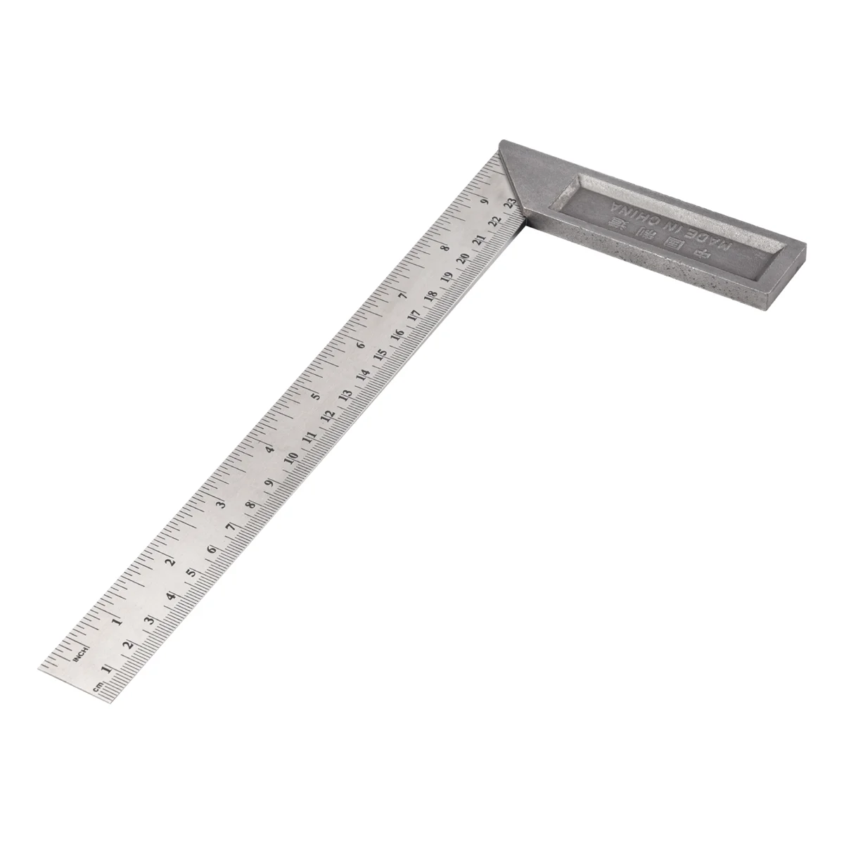 90 Degree 25cm Length Stainless Steel L-Square Angle Ruler