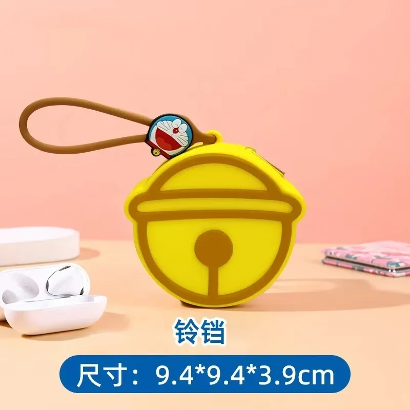 4 estilos novo doraemon anime qualquer porta dorayaki silicone moeda bolsa dos desenhos animados bonito memória pão fone de ouvido saco de armazenamento presente aniversário