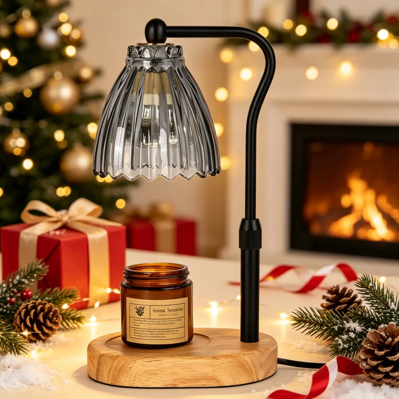 Candle Warmer Lamp, Electric Candles Wax Warmers for Jar Candles Burner Adjustable Height Dimmable Light for New Home Decor