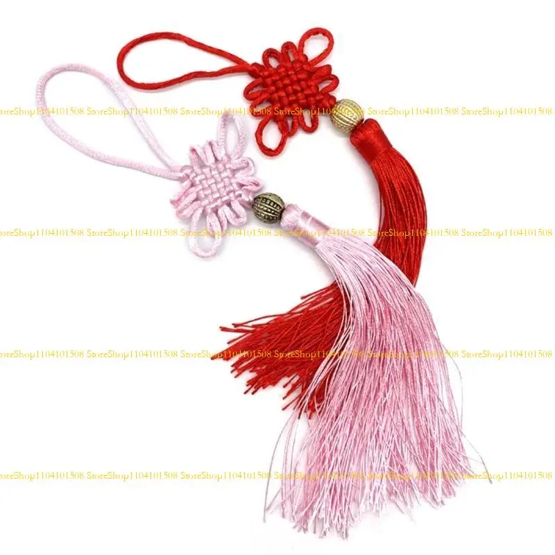 15yc Handwoven Knap Trung Quốc Tassels Mặt dây chuyền Handmade Lucky Charm Hanging Trang trí