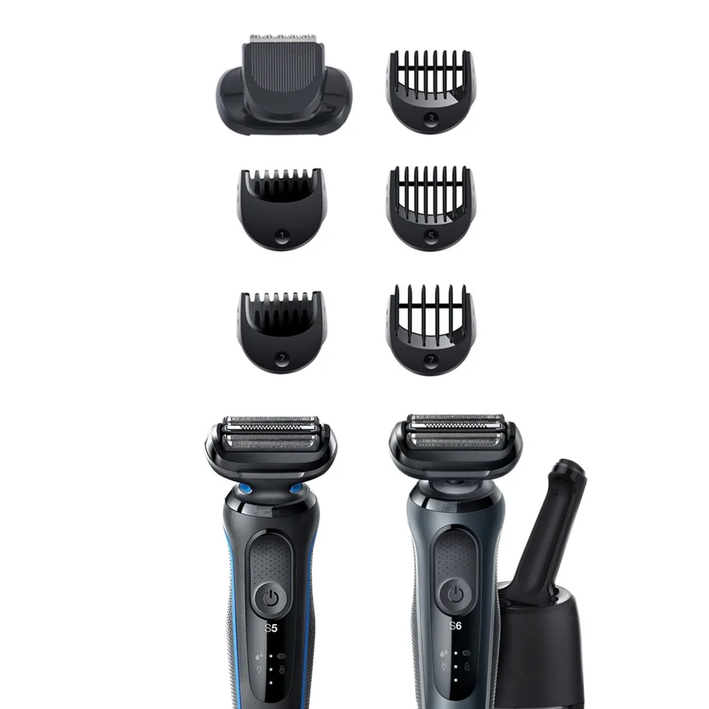 Electric Shavers Hair Clipper Limit Comb 5018S 5020S Beard Trimmer 7071Cc Attachment Shaver Accessories For Braun Series 5,6,7