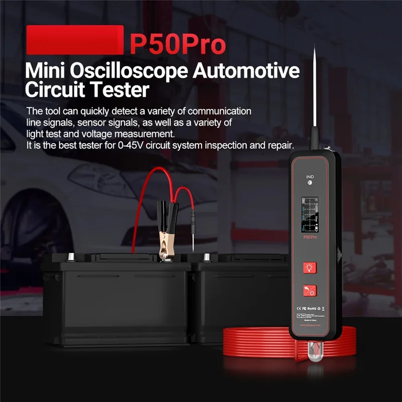 A60F-P50pro Mini Oscilloscope Automotive Circuit Tester Multifunctional 0-45V Circuit System Electrical  Tools