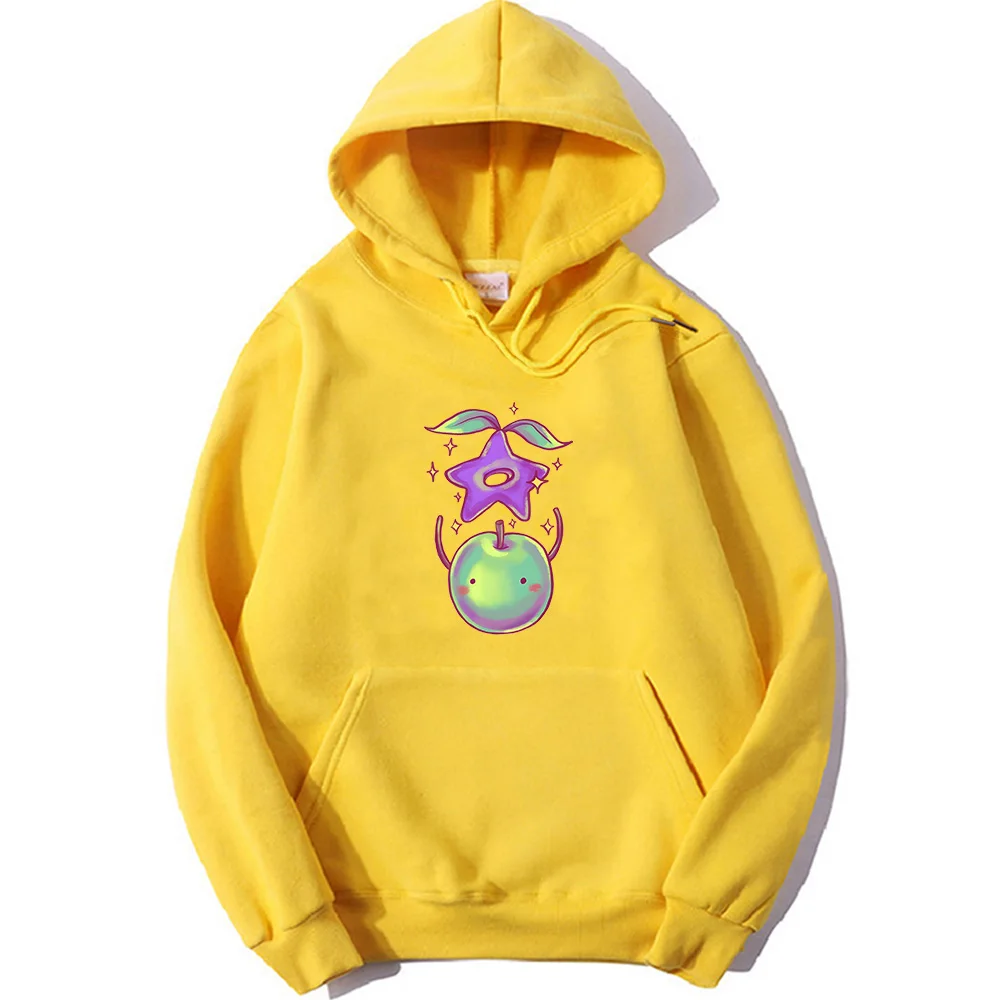 Long-sleeved men's hooded sweatshirt Stardew Valley Junimo cartoon pattern sweatshirt comfortable casual top