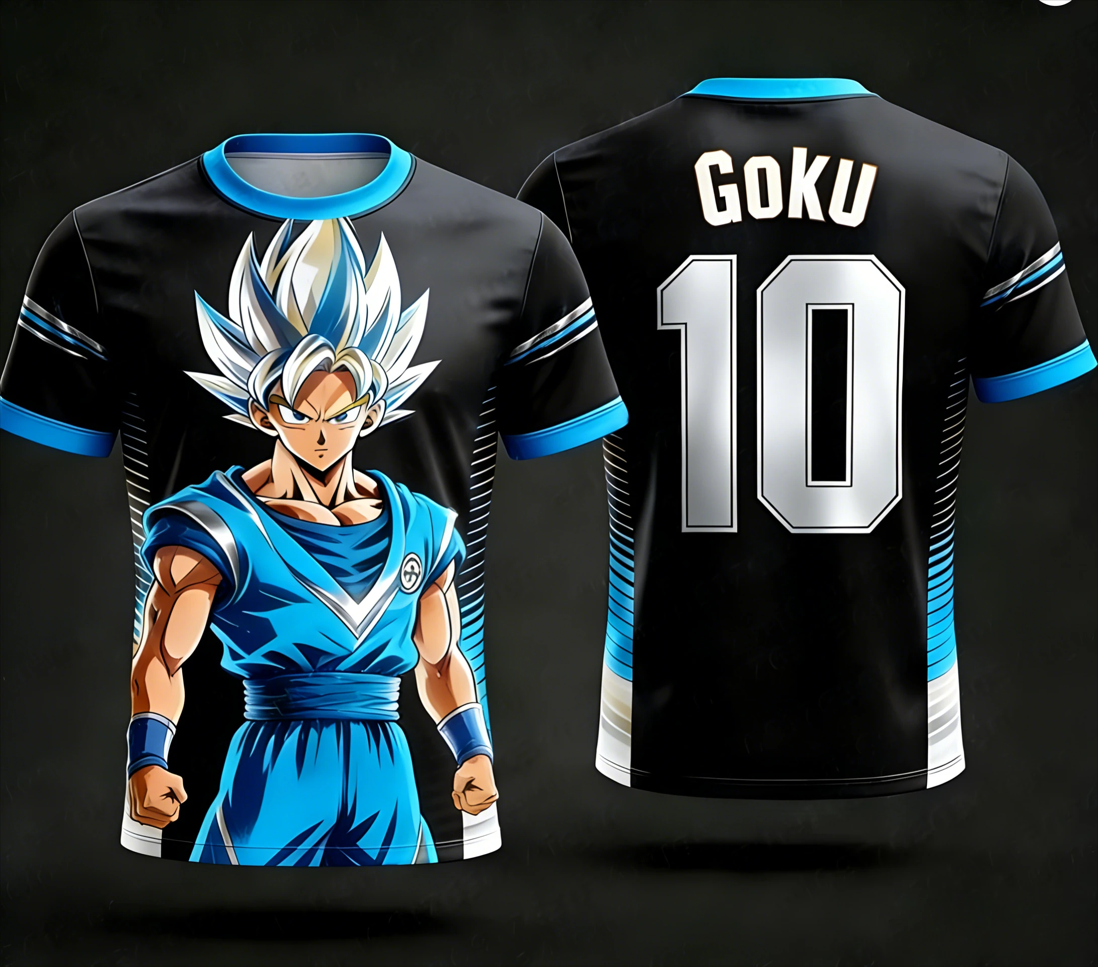 2026 Best-Selling Dragon Ball Official 3D Print Goku 10# Football Jersey Training Wear Parent-child S-6XL 90cm-160cm Trendy Tees
