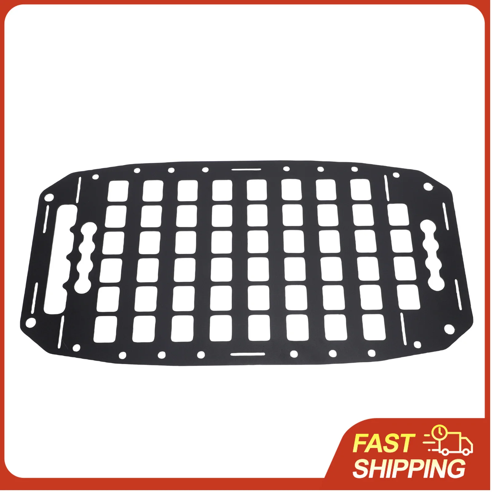 

Truck Bed Molle Panel Rack 21x10.7x0.1in Aluminum Use with L Track Molle Panel Organizer for Cars SUVs Pickup Van RVs
