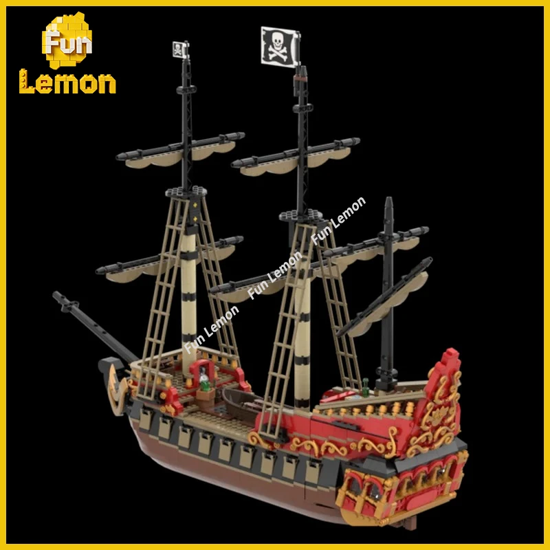 

Vintage Sailing Sailboat Ship Alternate Build MOC, Classic Nautical Model for Scene Layout and Display
