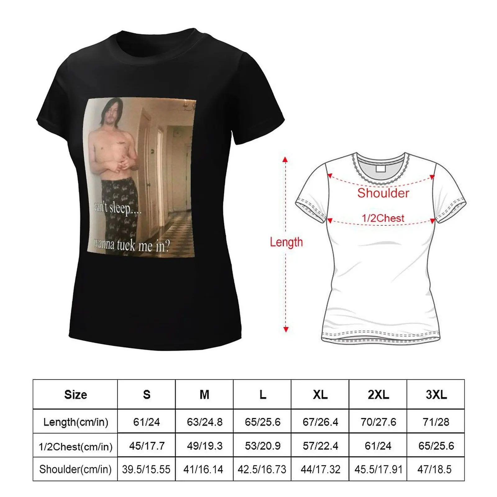 Can\'t sleep.. Daryl Dixon T-Shirt korean fashion animal print kawaii clothes workout t shirts for Women