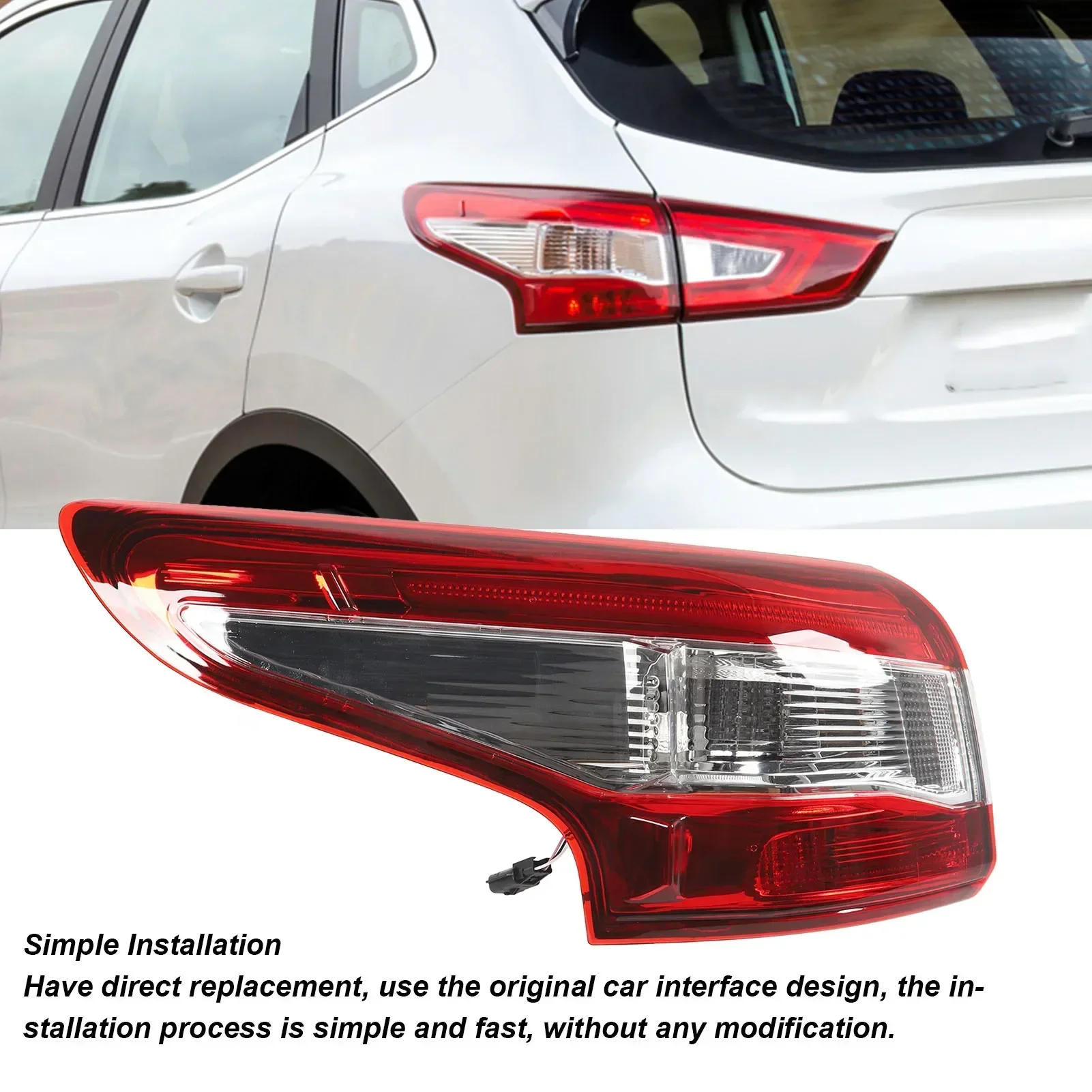 

Car Taillight LED Outer Wing Rear Light Lamp For Nissan Qashqai MK2 J11 2014-2016 12V 26555‑4EA0A 26550-4EA0A