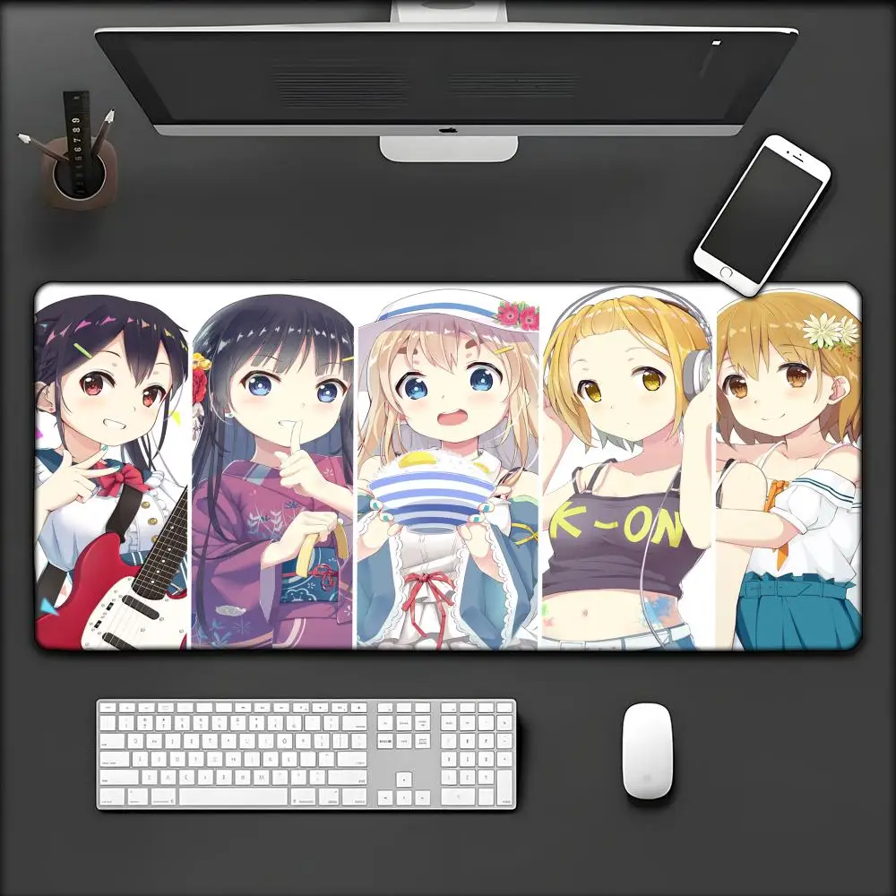 Anime K-ON Mousepad INS Tide Large Cartoon Anime Gaming Mouse Pad Keyboard Mouse Mats Desk Mat Accessories