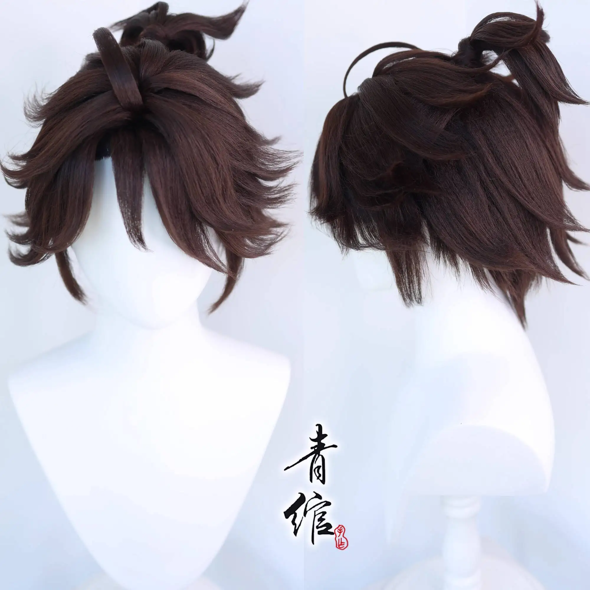

Identity V Luca Balsa Prisoner Cos Wig Corn Silk One Piece Braided Hair Dumb Hair Wig Cover Cosplay Halloween