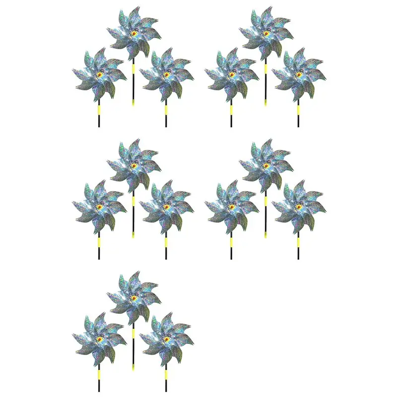 ABXF-15 Pieces Windmills, Bird Repellent,Fruit Garden,Reflective Windmill, Bird Repellent, Reflective Windmill