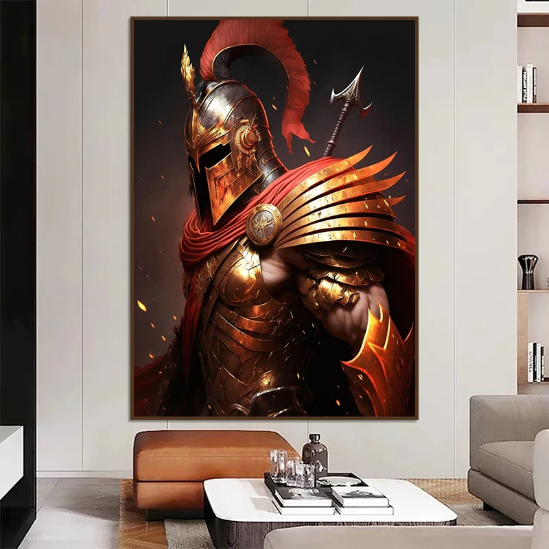 Achilles Warrior Posters and Prints Ancient Greece Ares Wall Art Picture Canvas Painting Living Room Home Aesthetic Decor Cuadro