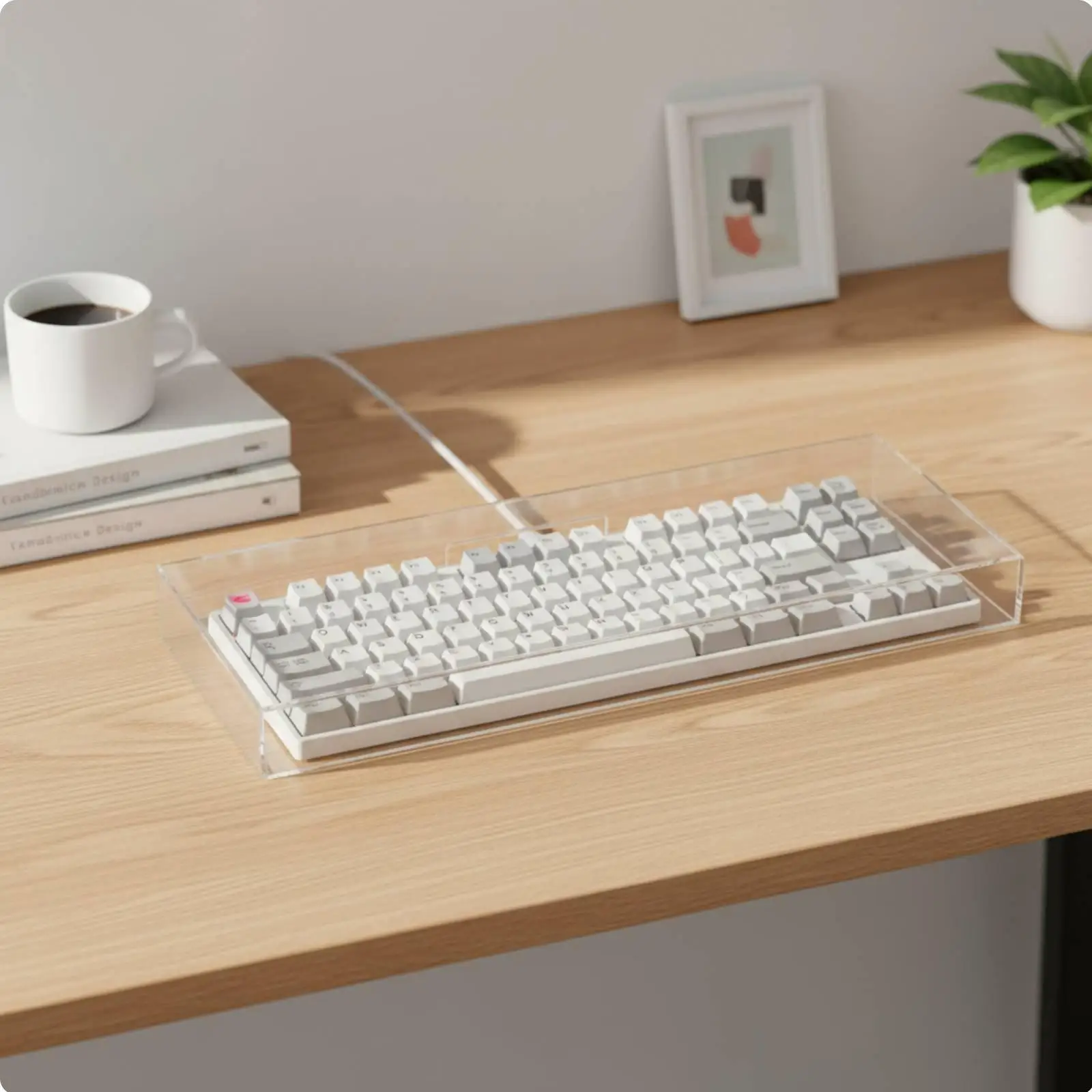 Acrylic Keyboard Cover Dustproof Mechanical Keyboard Protector for Pet Owners