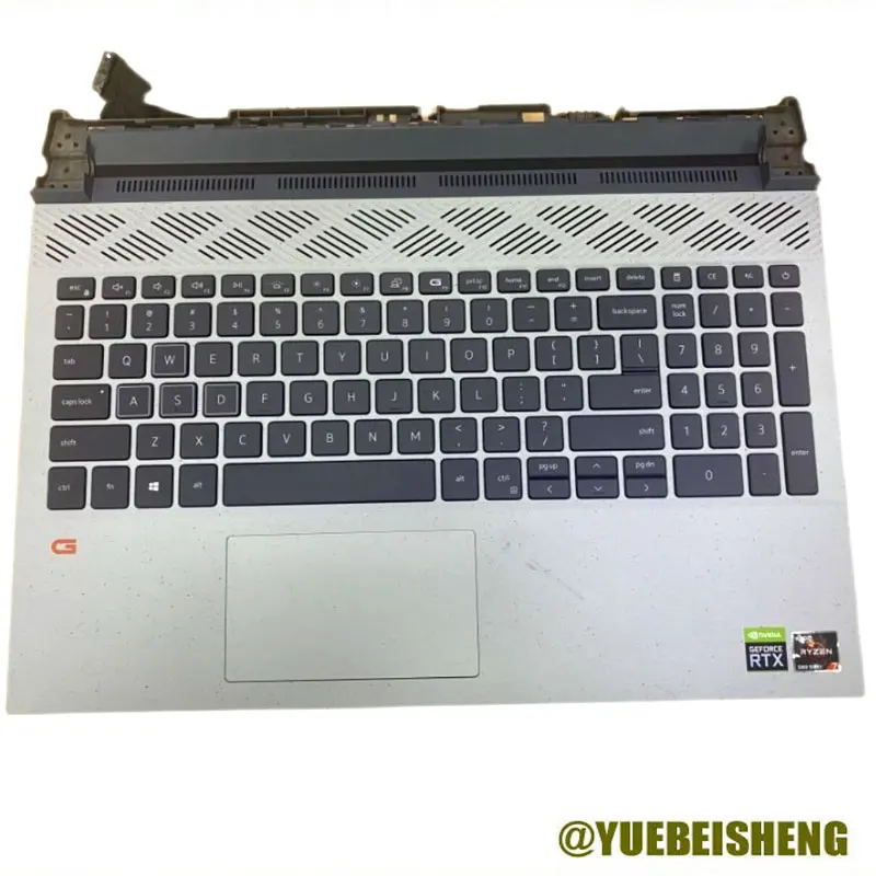 YUEBEISHENG       95%New/org For DELL Dell G15 5510 5511 5515 Palmrest US keyboard upper cover Touchpad Assemly,Silver gray