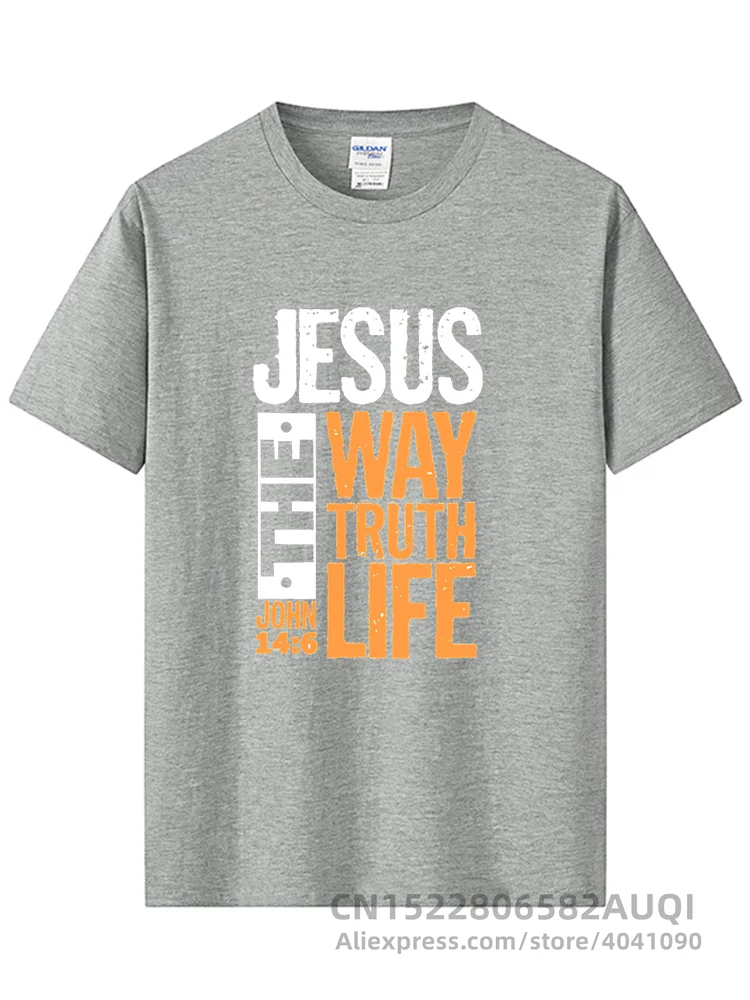 Jesus The Way Truth Life John Christian Bible Verse Hooded Pullover Hoodies For Male Sweatshirts Comfortable Wholesale Clothes