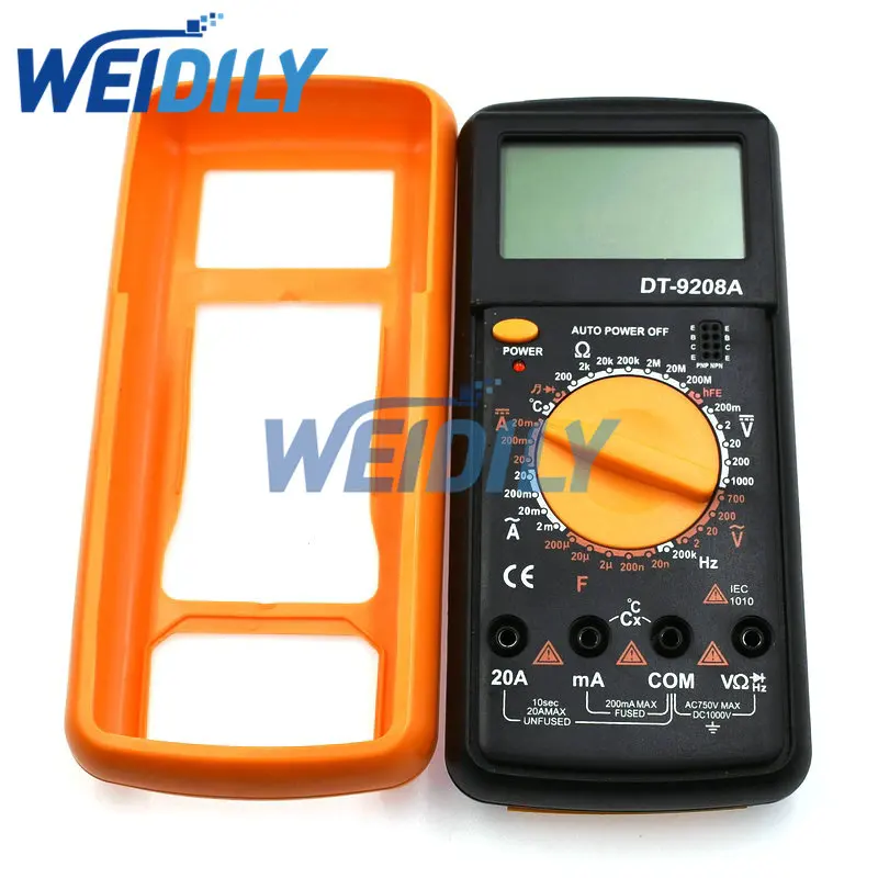 Digital Profesional Multimeter DT9208A Capacitance Temperature Measurement Frequency Logic Level Test Angle Adjustable New