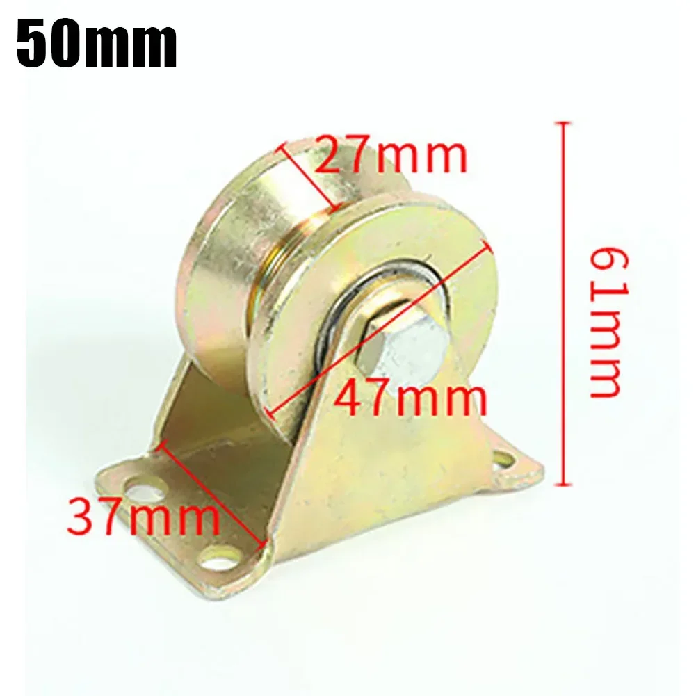 Track Pulley Steel Cable Pulley For Ropes 1-8mm Cable Pulley With 2 Ball Bearing  Sliding Door Pulley Door Window V Groove Wheel