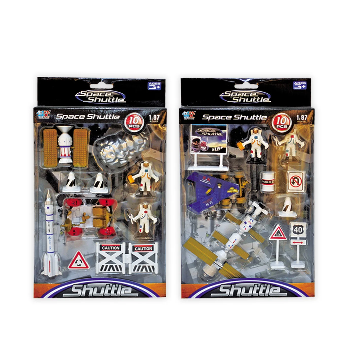 

American space shuttle toy rocket astronaut satellite space series metal die-casting set