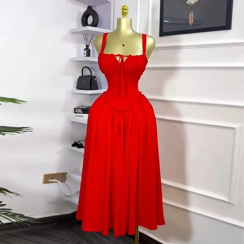 Sexy imprimé fleuri Bal Strapl Dr Fre doux Sle jupe longue taille haute printemps été trajet approprié Maxi Dr