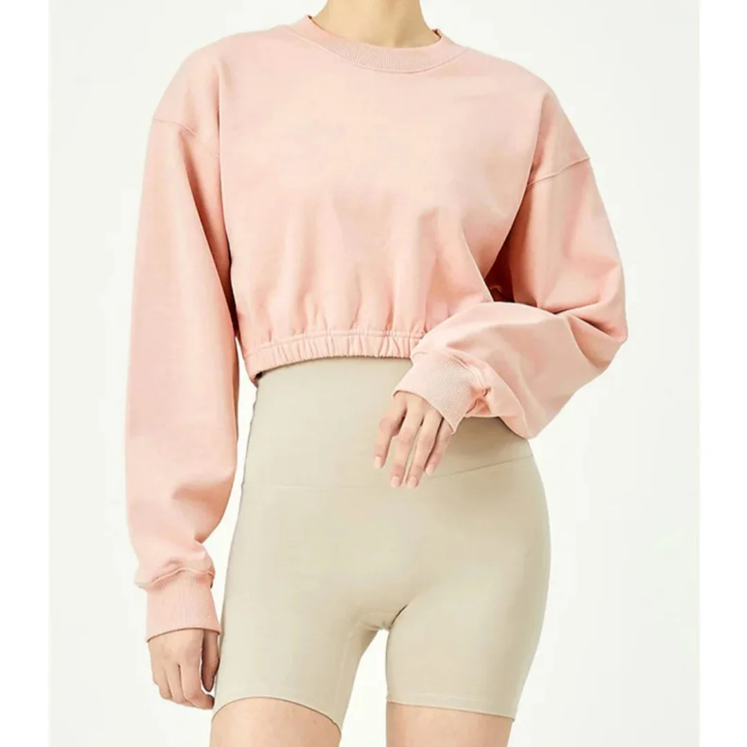 100% Katoenen Trui Met Lange Mouwen Voor Dameskleding Elastische Taille Ronde Hals, Losse Truien Voor Herfstkleding Vakantie