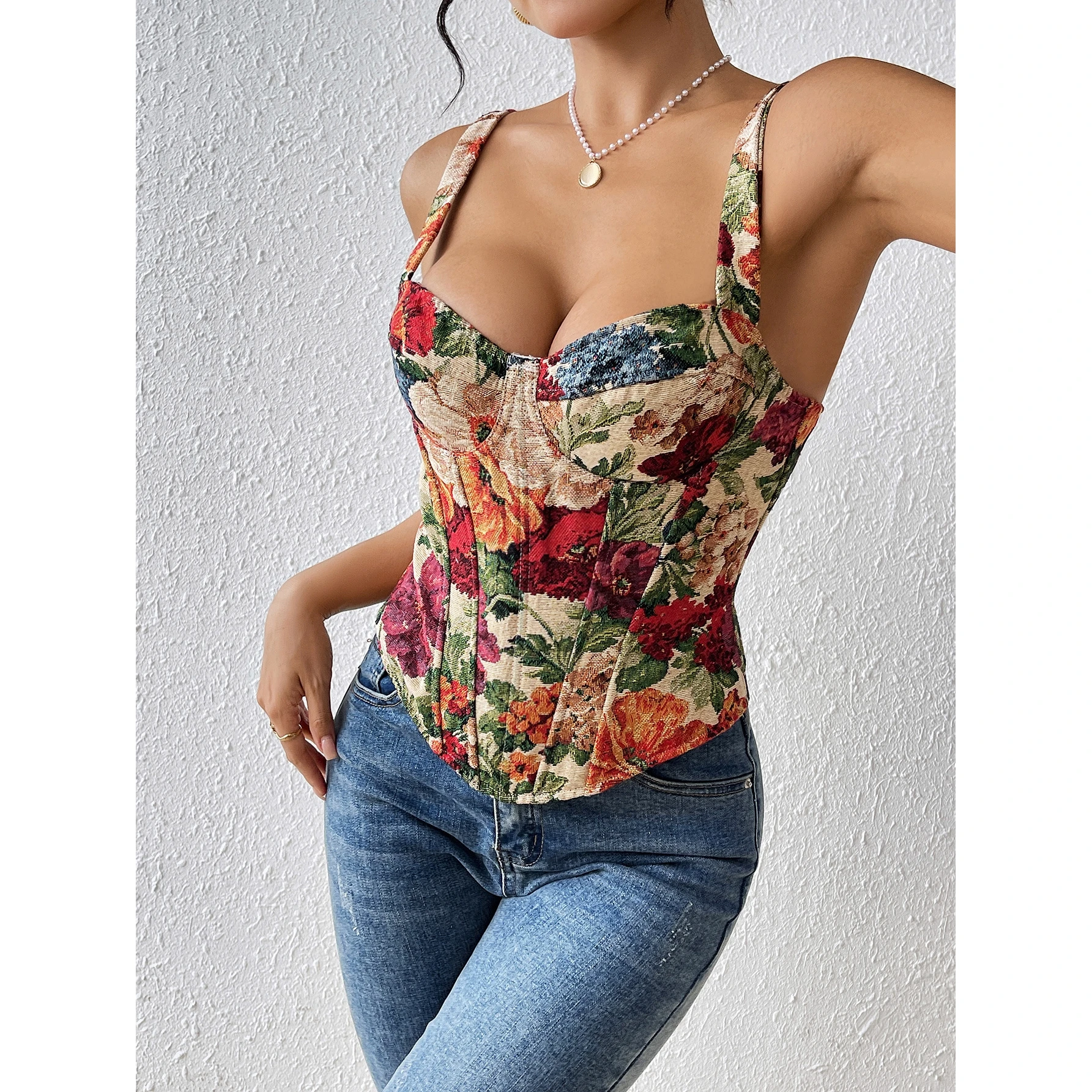 Sexy bloemenprint vest met ban - Crossfit Youtube recensie en prijs