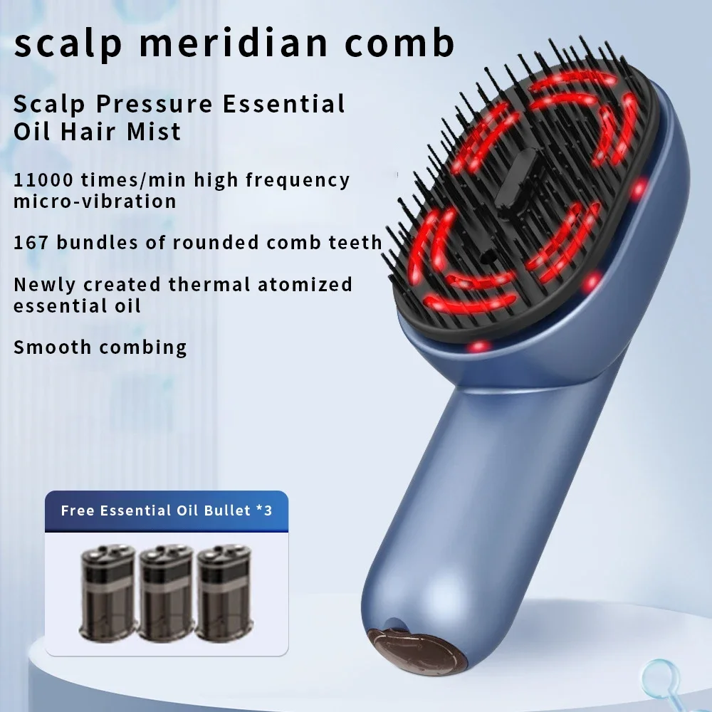 電気毛再生ブラシ頭皮マッサージ振動頭皮コーム毛包修復エッセンシャルオイルコンディショナー光線療法
