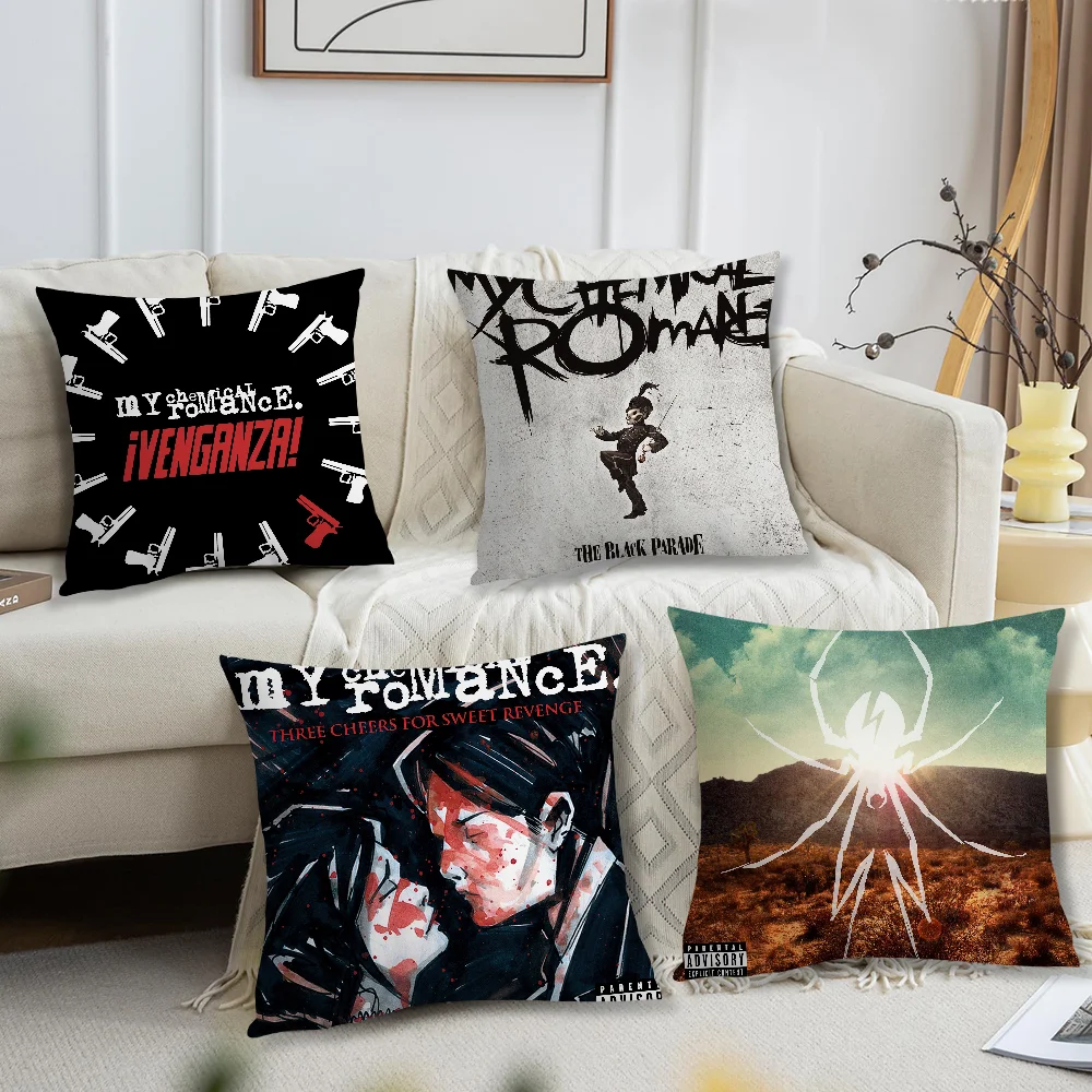 My C-Chemical R-Romance The Black Parade Pillow Case Living Room Sofa Cushion Cover Suitable For Home Bedroom Room Decoration