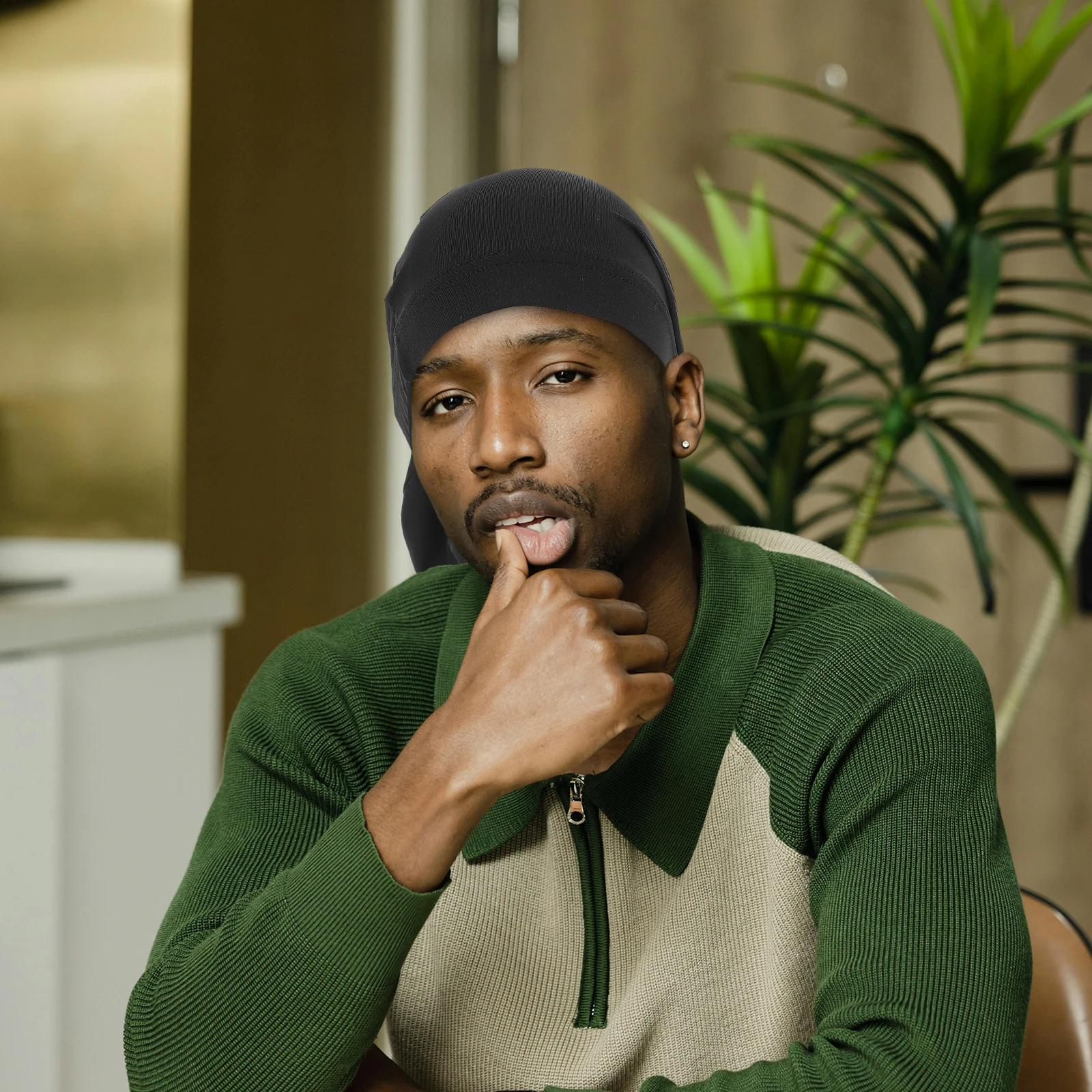 

Hair Cap African Headscarf Bonnet for Dreads Dreadlock Caps Men Spandex Bohemia Hat Braids Man